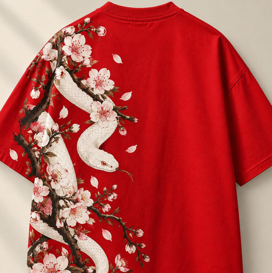 White snake Unisex Boxy fit tshirt