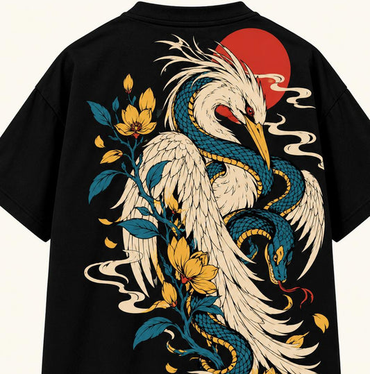 Kingfisher Black Boxy fit unisex tshirt