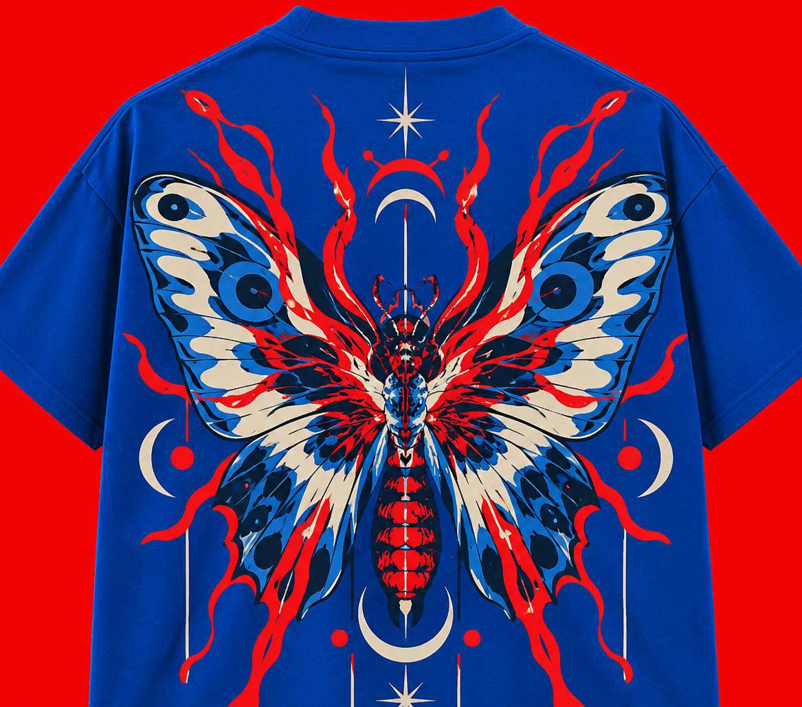 Butterfly blue unisex Boxy fit tshirt